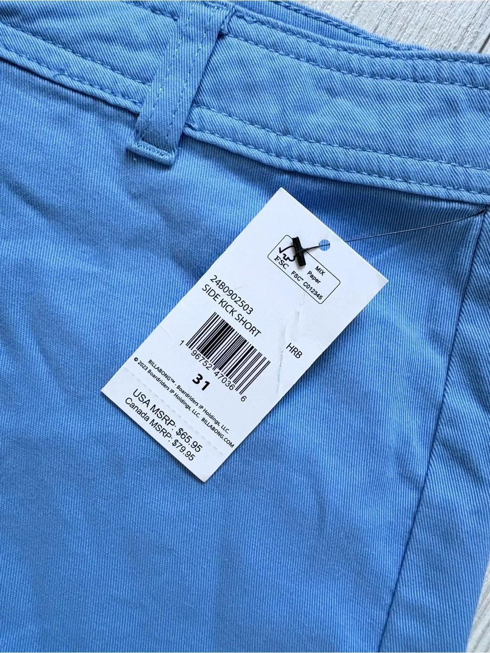Billabong Blue Side Kick Shorts
